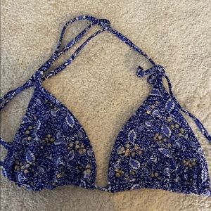 blue bikini top